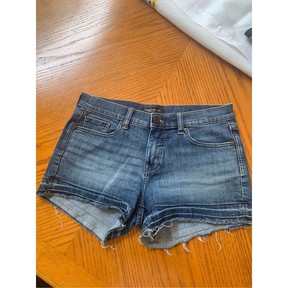 Banana Republic Women's Denim Frayed Hem Shorts